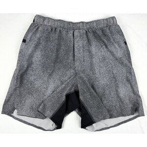 Men’s Lululemon Surge Black Shorts Sz Medium Unlined 7" Athletic 3 Pockets